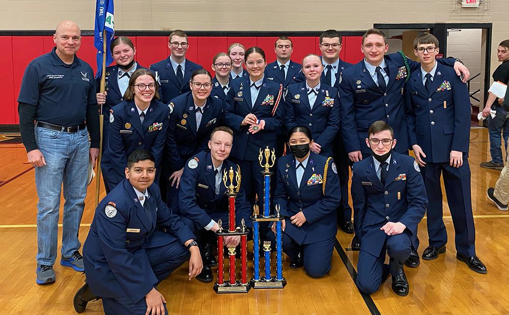 Members of the Pine-Richland/Mars Area U.S. Air Force JROTC Drill Team competed in the AFJROTC Tecumseh Drill Meet.