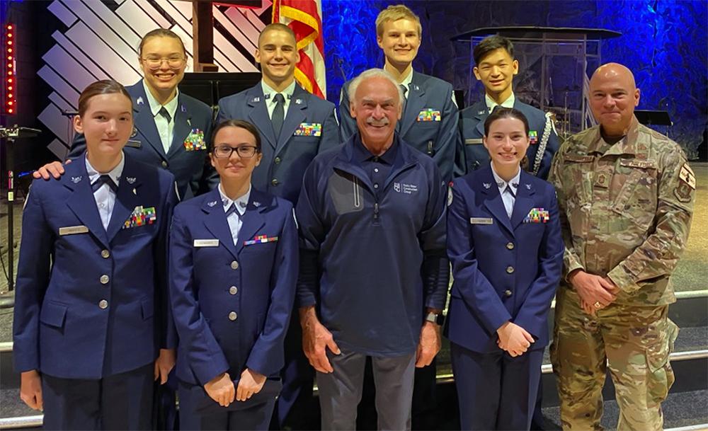 Several members of Pine-Richland/Mars Area U.S. Air Force JROTC attended a Veterans Breakfast Club event on Sept. 26 at Christ United Methodist Church (Bethel Park, Pa.).