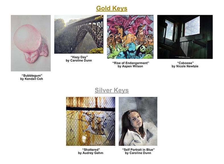 Paintings that earned Scholastic Art Awards
