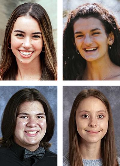 Mars Area High School students (clockwise from top left) Elizabeth Caldwell, Carly King, Madalyn Reddinger and Evan Rojas were selected for PMEA District Chorus.