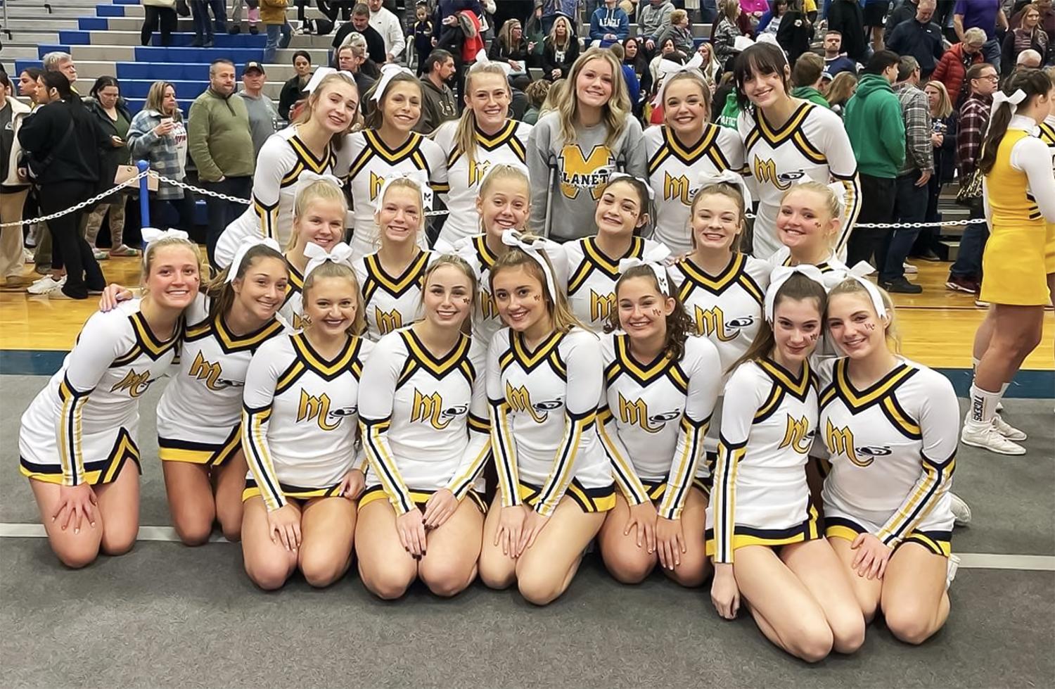 Members of Mars Area High School’s Competition Cheer Team pause for a picture at the 11th annual WPIAL Competitive Spirit Championships, held Jan. 7.