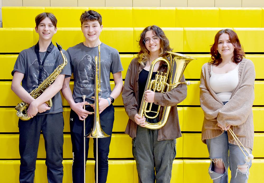 Mars Area High School freshmen Kaden Ostapchenko, Carter Snyder, Sydney Denk and Audrey Stephens were selected to join in the PMEA Junior High Band Festival.