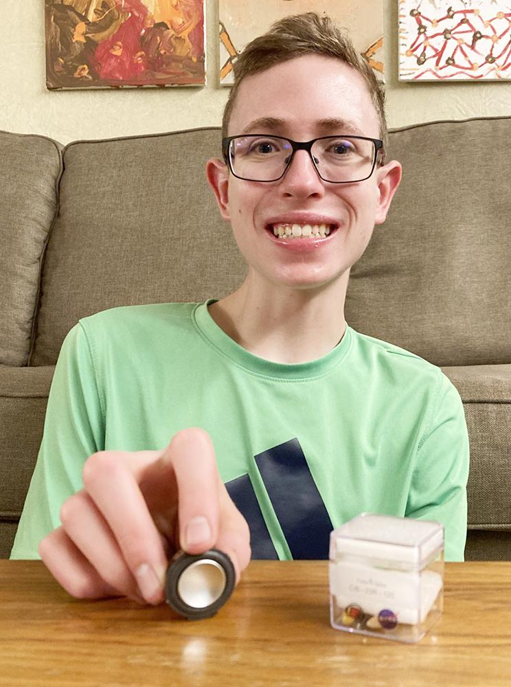 Mars Area High School sophomore Carson Mahan was selected to have his experiment launched into space as part of the iEDU Inc Cubes in Space pro-gram.