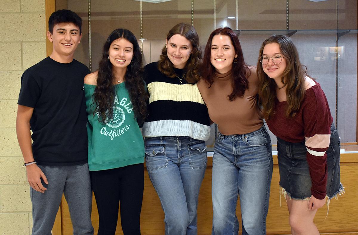 Mars Area High School students Wyatt Gamble, Isabela Montes, Amelia Collins, Elizabeth Kelly and Alanna Shaw were selected to join in the PMEA District 5 Honors Chorus Festival.