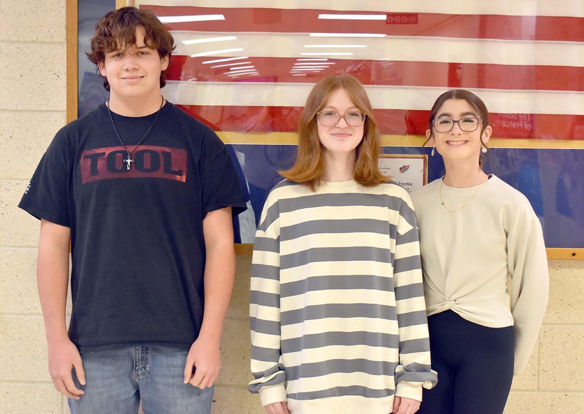 Mars Area High School students Nathan Deemer, Alayna Renton and Lila Schrecengost were selected to perform at PMEA Junior High Strings Festival.