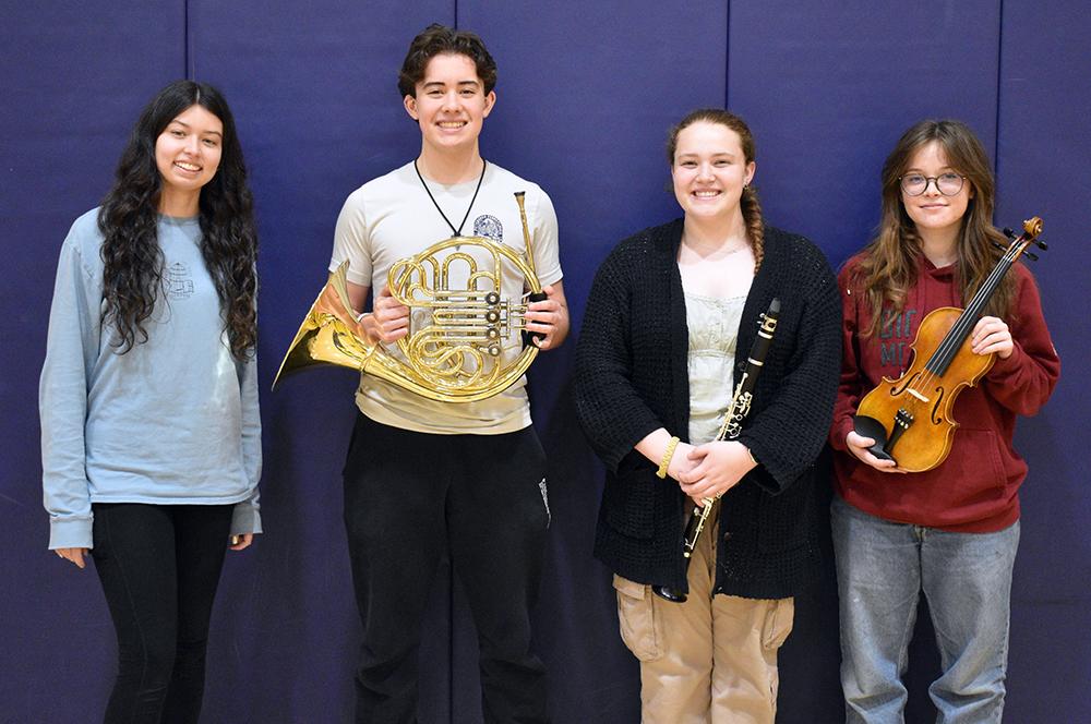 Mars Area High School students (from left) Isabela Montes, Alex Schumann, Meghan Smith and Caroline Martin were selected to perform in the 2024 PMEA All-State Festival. 