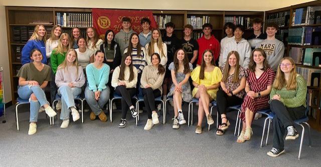 Numerous Mars Area High School students were inducted in the school’s Spanish National Honor Society chapter. At 